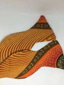 Ghanian Ankara Cotton Bow Tie Set-Orange