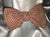 Checked Maroon/Tan Classic Bow-Tie Set